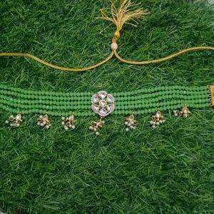 Pearl Crystal Moti Kundan Set