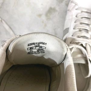 ZARA WHITE LEATHER SNEAKERS UK 7