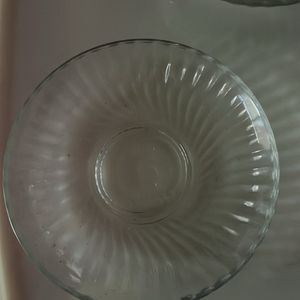 Crystal Clear Glass Snack Plate Pack 4