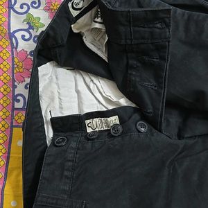 Being Human 34inch Black Cotton Trouser