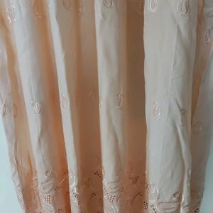 Price Drop !! Beautiful Peach Colour Chikankari Ku