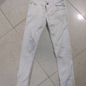 Skinny Fit White Jeans