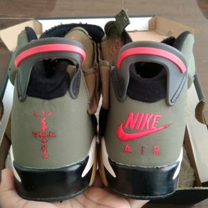 Nike Air Jordan Retro 6 Travis Scott Olive UK8.5