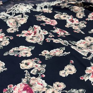 Full Sleeve Blue Foral Blouse