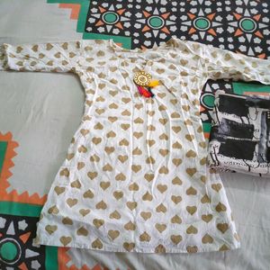 Combo Of Short Kurti & Scarf For Summer