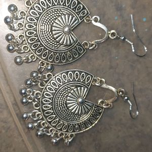 silver earrings