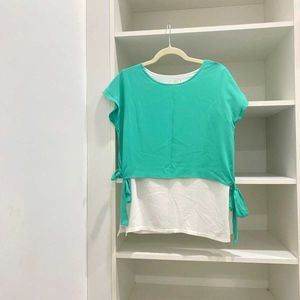 Women's Chic Teal Blouse Top