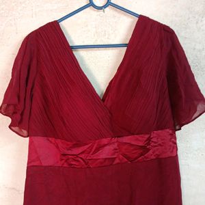 Beautiful Women's Party Dress Gown Maroon Premium