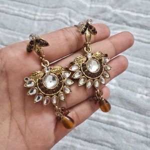 Ethnic Brown Earrings