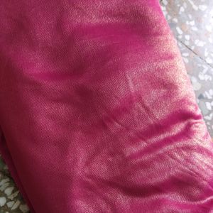 Dark Pink Shimmary Saree