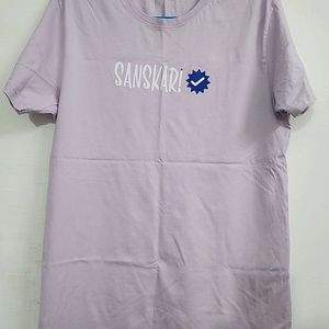 Men's Purple Sanskari Tshirt