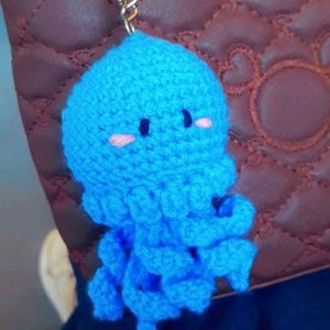 Jellyfish Crochet Keychain