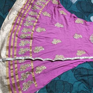 Pink Embroidery Gown With New Pant