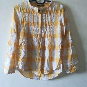 DNMX Checked Shirt Tunic with Pintucks