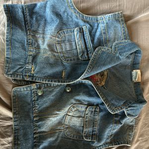 Sleeveless Denim Jacket