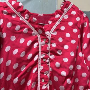 Polka Dots Silk Suit