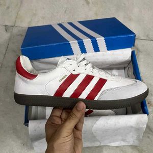 ADIDAS ORIGINALS SAMBA WHITE RED UK 8(42)