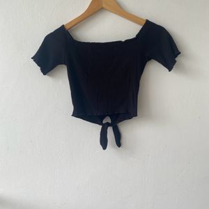 Black Knotted Top