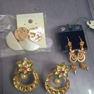 3 Beautiful Earrings Pair