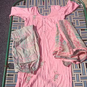 Pink Kurti Set