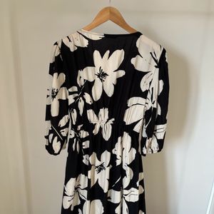 Black Floral Cutout Cotton Maxi Dress