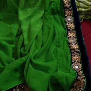 Velvet Desiner Blouse Saree Georgette