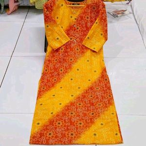 New Kurti Bandni Print