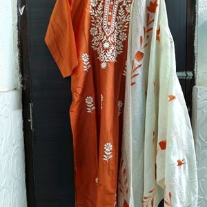 New Unused Combo Chikankari Embroidery Suit