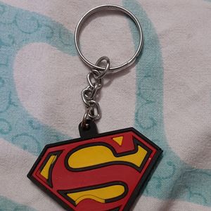 Spiderman& Superman Keychain