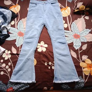 Sky Blue Bootcut Jeans