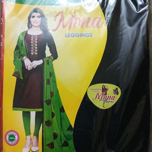 Black Multi Colored Chikankari Kurti Set