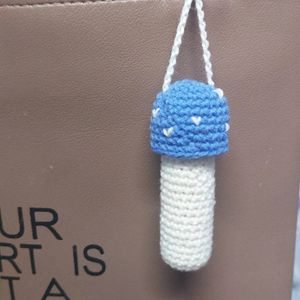 Crochet Mushroom Lipbalm Holder