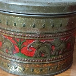 Vintage Round Tin Box