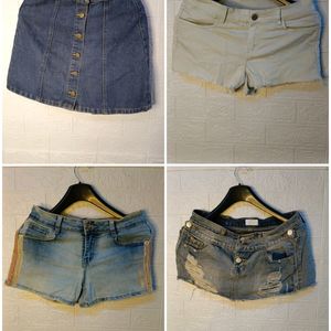 Combo Set For Denim Hot Short Pants