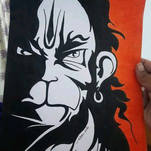 Handmade Hanuman Painting With Frame