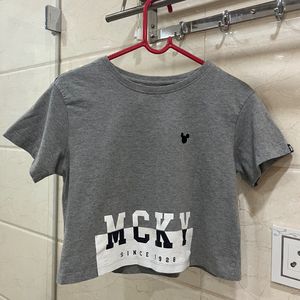 Souled Store Grey Crop tshirt