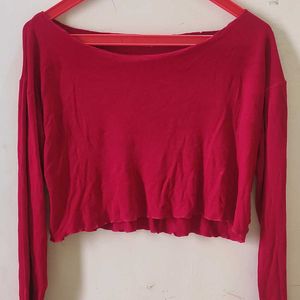 ✨Pretty Red Off Shoulder Top For Ladies✨