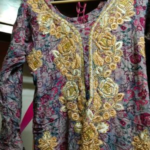 Long Kurta Churidar Dupatta