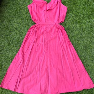 Bebe Stunning Fuchsia A-Line Dress