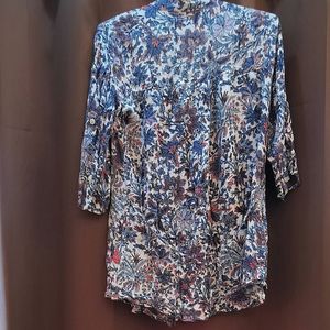 Light Blue Floral Pattern Shirt