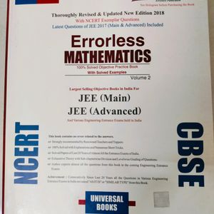 Errorless Mathematics Volume 2 For Jee Neet