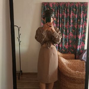 Brown High Waist Skirt