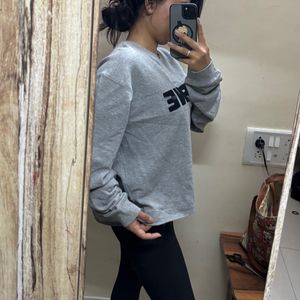 Vero Moda Grey Melange Cotton Sweatshirt