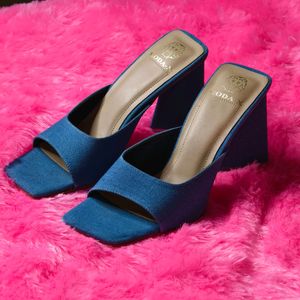 New Stylish Denim Heels