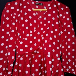 Red Polka Dot Top..