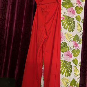 Red Cutout Jumpsuit