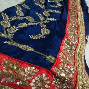 Navy Blue Saree With Beautiful 😍 Work