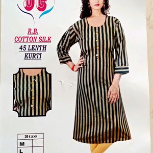 RB Cotton Silk 45 Length Kurti