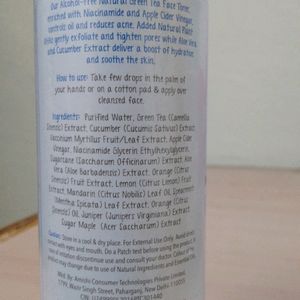 Natural Green Tea Face Toner