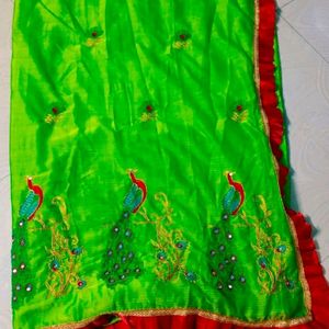 Beautiful Peacock 🦚 Embroidery Design Saree